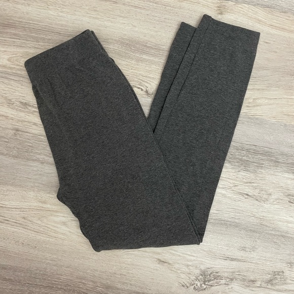 Poof! Gray Elastic Waist Pull On Full Length Leggings One Size Fits All - Picture 5 of 12